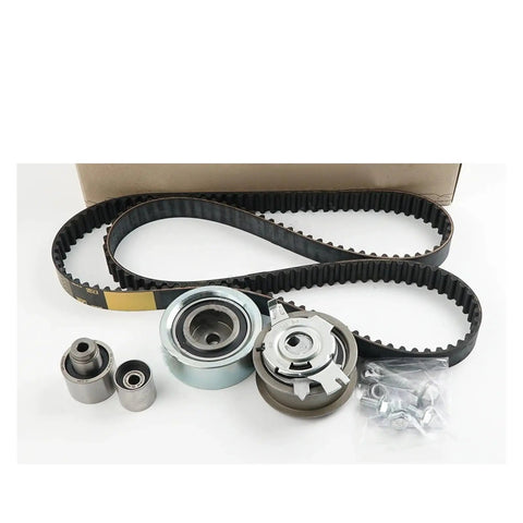 Premium V Belt Drive Kit Plus Water Pump And Timing Belt Tensioner Idler Rollers For VW Seat 1.6Td I 2.0Td I 03L198119C 119F on white
