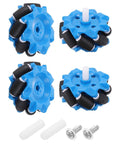 Mecanum Wheel Set With Hex Pins And Screws 52mm Omnidirectional ABS Rubber Wheels For DIY Robot Cars And Maker Projects