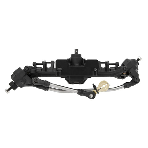 Rock Solid Front And Rear Portal Axle Kit For Axial Scx10 And Scx10 Ii Rc Crawler showing nylon housing and steel components from top view.