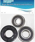 Heavy Duty Washer Tub Bearing And Seal Kit Replacement Featuring Two Tough Bearings And One Failproof Gasket in package.