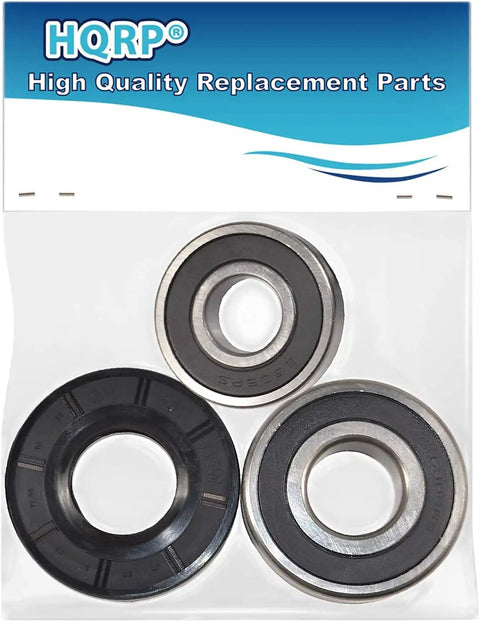 Heavy Duty Washer Tub Bearing And Seal Kit Replacement Featuring Two Tough Bearings And One Failproof Gasket in package.