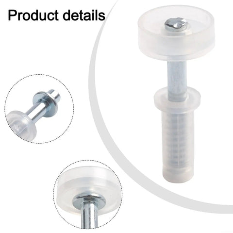 Close-up of Bi Fold Door Hardware Kit With Top Pivot And Guide Wheels For Closet, Sliding, And Cabinet Doors, Fast Easy Repair, Durable Pivot System