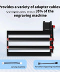 Rock Solid Aluminum Tr3 Rotary Roller Module Easy Y Axis Swap For Diy Engravers And Routers Built Hard For Everyday Garage Projects With Smooth Spinning Performance, showing adapter cables and compatibility.
