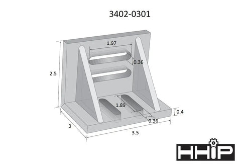 Heavy Duty Slotted Angle Plate 3 1/2 Inch By 3 Inch By 2 1/2 Inch Webbed Cast Iron Pro Grade Precision Machining Fixture For Milling Layout And Inspection In The Workshop