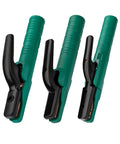 Heavy Duty Welding Electrode Holders And Clamps With 800A High Conductivity Copper Jaws For Industrial Jobsites Steel Fabrication and Machinery Repair Rigorous Tasks, three clamps design.
