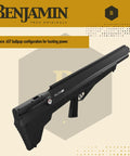Bullpup.457 PCP Hunting Air Rifle With Sound Trap Shroud And Rifled Barrel, 3000 Psi Reservoir With Gauge, M18 Threaded Muzzle