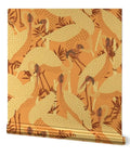 Peach Heron Spring Gold Metallic Wallpaper With Hella Glam Fibrous Texture For Top Shelf Indoor Vibes professional paste the wall. 