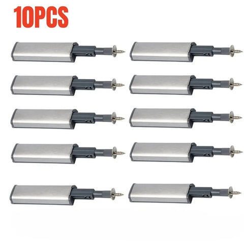10 pack magnetic push latches for cabinets, easy install touch latch cabinet hardware for kitchen doors and wardrobes