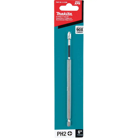 Impact XPS No 2 Phillips Six Inch Power Bit With Precision Machined Tip And Torsion Ring in retail packaging front view