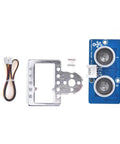 Ultrasonic Sensor Module For Robots 3.3V To 5V Grove Plug And Play 400 Cm Range 1 Cm Accuracy Low 15mA Draw Industrial Bot Part For TETRIX FTC FRC FIRST WRO And Other World Bots, with cable and mount