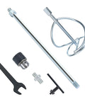 120 Volt 2 Speed Power Mixer With Mixing Paddle For Thinset Mortar And Grout accessories kit, including paddle and wrenches