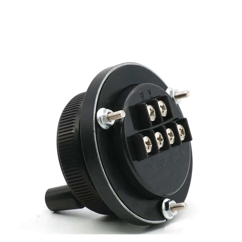 Pulse Handwheel 5V 6 Pin 100 Pulse Manual Pulse Generator For CNC Machines 60mm close-up of connector pins and side view