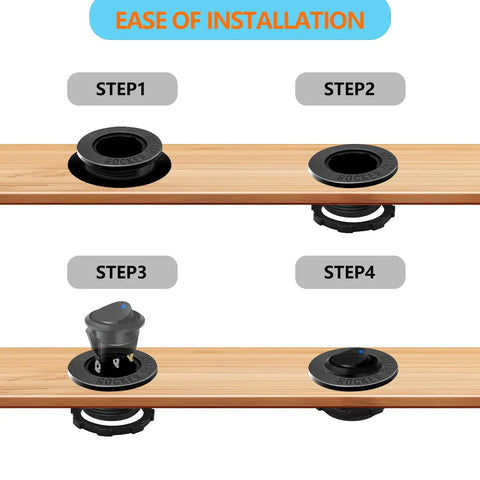 Durable Round Rocker Switch Shell Kit 6 Pack Black ABS Injection Molded Housing For 20mm Diameter Round Switches installation steps