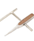 Stainless Steel Manual Wire Clamp Tool For Home Auto Pipeline And Industrial Repairs Heavy Duty Wire Gripper For Securing Parts And Holding Materials Steady During Assembly To Prevent Slippage And Ease Tightening, silver clamp with wood grip