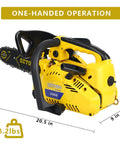 Top Handle Chainsaw Gas Powered 12 Inch Bar Tiny But Mighty Portable Little Saw 25.4cc 2 Stroke Engine Easy Start Ergonomic Grip