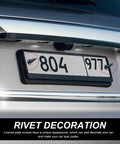 Titanium Spike License Plate Screws Four Pack For Cars Trucks And Motorcycles Anti Theft Spike Bolts installed on a car