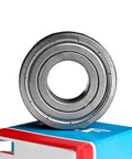 Built To Last Tough As Nails Double Shield Ball Bearing 6000 ZZ C3 10x26x8 mm Metal Shield Bearing front view on a box