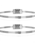 Rock Solid Heavy Duty Sign Mounting Brackets for Large Poles 4 to 15 Inches Stainless Steel Clamp Kit, close-up view