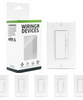 Six Pack Led Dimmer Light Switch Single Pole Or Three Way With Adjustable Min Brightness Skip Neutral Wires For Older Homes Ul Listed White Panel with packaging.