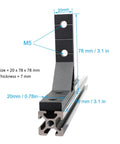 10 Pack 78x78mm 2020 Aluminum T Slot Corner Brackets Set For 20x20 2040 80 20 Aluminum Profiles with M5 Bolts Nuts Black