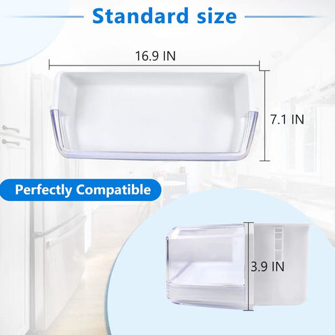 Door Shelf Basket Bin For Samsung And Kenmore Refrigerators, Fits RSG257AARS RS22HDHPNSR 4014100 Series, Replacement DA97-06177C