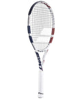 Boost Drive Strung Tennis Racquet For Beginners With Lightweight Graphite Frame And White Finish, Comfortable 4 1 8 Inch Grip