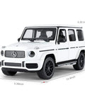 Mercedes AMG G63 Off Road Remote Control Car 1 14 Scale With Doors Open Working LED Lights 2.4Ghz White Toy Vehicle side view