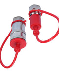 Kick Ass Hydraulic Quick Connect Coupler Set One Quarter Inch NPT ISO7241A Hardened Steel Built 4000 PSI High Pressure Rated With Dust Caps For Tight No Leaks Connections On Heavy Equipment Or Tractor Jobs Guaranteed Solid Performance, pair with dust caps