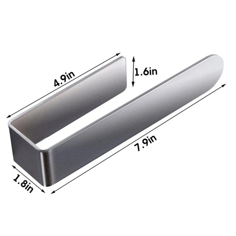 Self Adhesive Stainless Steel Hand Towel Holder Brushed Finish Wall Mount Towel Ring Bar SUS 304 Rustproof Bathroom 8 in rod size