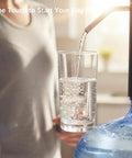 Electric USB Charged Water Dispenser Pump For 2 To 6 Gallon Bottles pouring water into glass