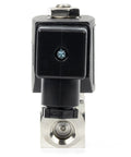 Front view of Quarter Inch High Pressure Solenoid Valve 24V DC Stainless Steel 60 Bar Heat Resistant For Industrial Water Gas Oil And Fluids Control