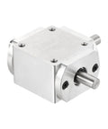 90 Degree Bevel Gearbox 1 To 1 Right Angle Gearbox With Dual Output Shafts 20 Tooth Bevel Gear 8mm Shaft Aluminum Frame Lightweight Durable