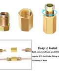 Heavy Duty Brake Line Fittings Kit For 3/16 Inch Tube With 5 Inverted Flare Unions And 10 Nuts, 3/8-24 Threads, Rustproof, Easy Install