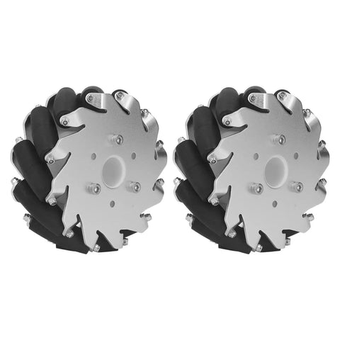 127mm Omnidirectional Wheels For Robotic Cars 45Kg Load 2 Pack Mecanum Wheel Kit For Education Projects Four Way Mobility Quiet And Stable