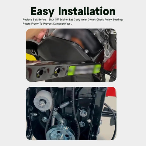 Easy installation guide for Rear Tine Tiller Drive Belt Replacement For Earthquake Versa Tiller Cultivator 99cc Engine 12x728