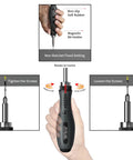 180 In 1 Computer Screwdriver Tool Kit With Magnetic Bits Case Pro Grade demonstrating non-slip grip and magnetic bit holder features