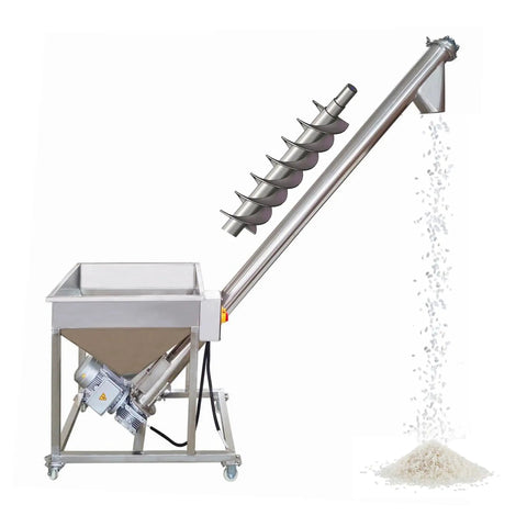 Heavy Duty Screw Conveyor Machine With Spiral Feeder And Bucket Conveyor Inclined Type For Powder Materials Auger Hopper Loader
