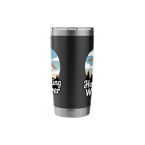 Hang Glider Whisperer Stainless Steel Insulated Tumbler With Bold Hang Gliding Artwork For Pilots And Fans 20 Oz On The Go Bottle