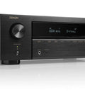 Front view of 7.2 Channel AV Receiver With Built-In HEOS And 8K HDMI Dope Wireless Streaming Dolby Atmos HDR10 Plus Dynamic HDR DTS X WiFi