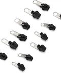 12 Pack Black Zipper Repair Kit Universal Sliders Replacement Zip Pullers For Clothes Bags Luggage And More No Fuss Easy Fix For Broken Zippers