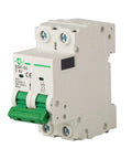 Go-To DC Miniature Circuit Breaker 2 Pole 32 Amp 250V to 500V DC Din Rail Mount With Thermal Magnetic Trip DZ47-63 C32 2P