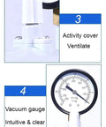 Vacuum gauge and activity cover for Portable Handheld Vacuum Pump For Vacuum Filtration Setup Lab Grade Compact And Durable Includes Silicone Tube.