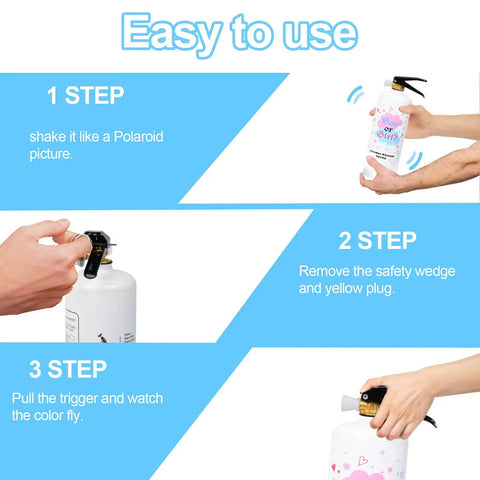 Epic Giant Fire Extinguisher Gender Reveal Spray 2 Pack Extra Long Reach Biodegradable Corn Starch Powder For Ultimate Boy Or Girl Surprise Party Bash