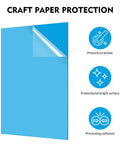 Blue ABS Two Color Laser Engraving Plastic Sheet 11.8 By 6.49 By 0.05 Inch with protective film and craft paper protection icons