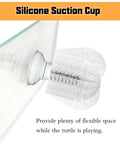 Upgraded Turtle Scrub Brush With Suction Cup For Glass Mounting Screws Tighten For A Firm Grip Slips Not Ideal Turtle Bath Accessory To Clean Back And Abdomen And Remove Dirt With Easy Clean Up silicone suction cup mounted on glass tank