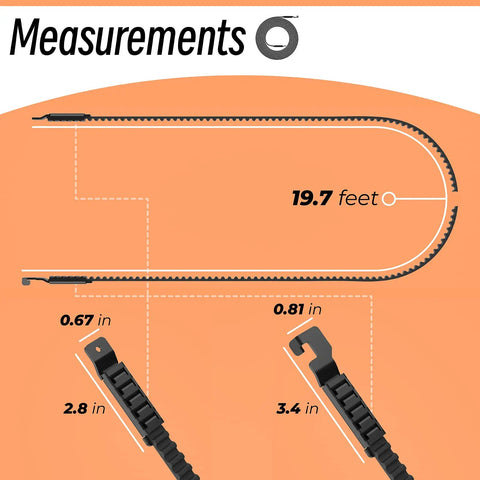 Heavy Duty Garage Door Opener Drive Belt 237 Inches Long For 7 Foot Doors Replacement Belt 41A5250 41AB050-2 detailed measurements