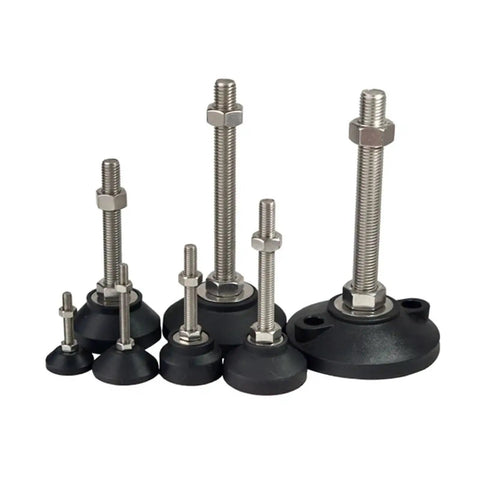Twelve Pcs Adjustable Threaded Leveling Legs With Swivel Glide Pads For Tables Desks And Chairs To Kick That Pesky Wobble To The Curb For A Rock Solid Setup Everyday in various sizes and heights.