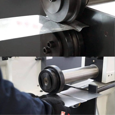 Electric Bead Bending Machine For Sheet Metal, 11.8 Inch Throat, 8 Gauge Capacity, 2200W Motor in operation