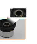 Close-up of Heavy Duty Steel 10 Splines Drive Shaft Component B056 AVM410 One Piece With Bearings for auto, truck, and SUV applications.