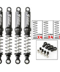 Pro P4 95mm Adjustable Shock Absorbers Set For One Tenth Scale RC Crawlers Four Pieces Upgrade For Axial SCX10 TRX 4 And Similar Rigs Holds 2 To 4 KG MOA Shafty Loads Built Tough As Nails With Aluminum And Carbon Fiber, springs and hardware included